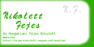 nikolett fejes business card